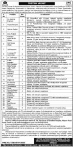 Positions Vacant At Pak Oman 50 Bedded Hospital