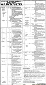 Rawalpindi Medical University RMU Jobs 2023
