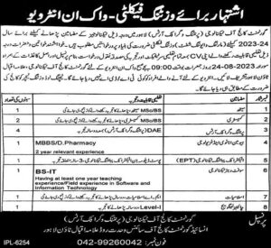 Govt College Of Technology Printing & Graphic Arts Jobs 2023
